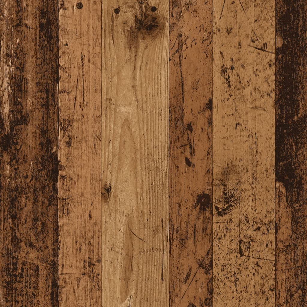 antik fa színű szerelt fa görgős szekrény 37 x 33 x 42,5 cm