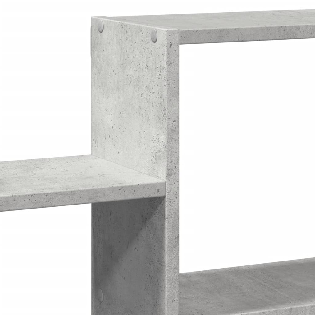 betonszürke szerelt fa fali polc 96 x 18 x 60 cm