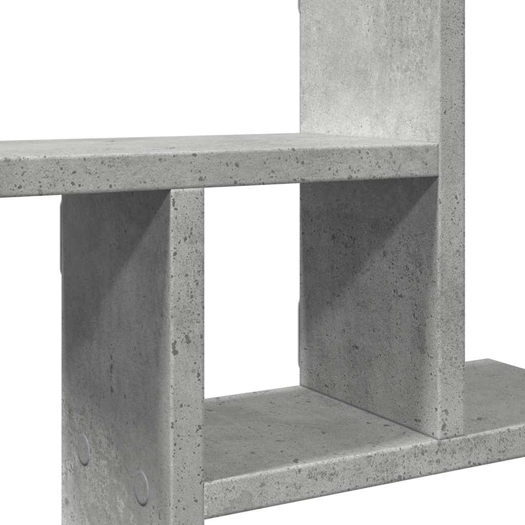 2 db betonszürke szerelt fa fali polc 50 x 12 x 50 cm