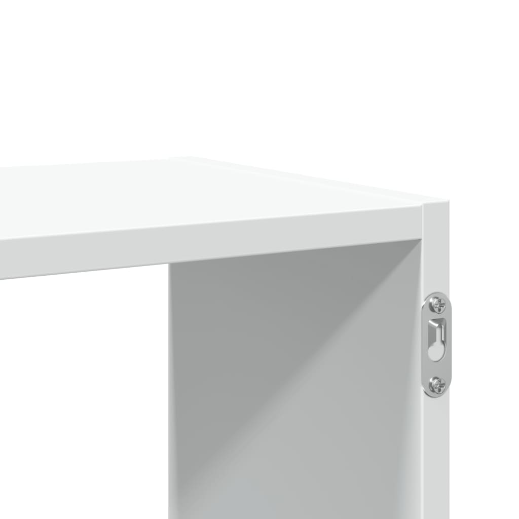 fehér szerelt fa fali polc 100 x 25 x 50 cm