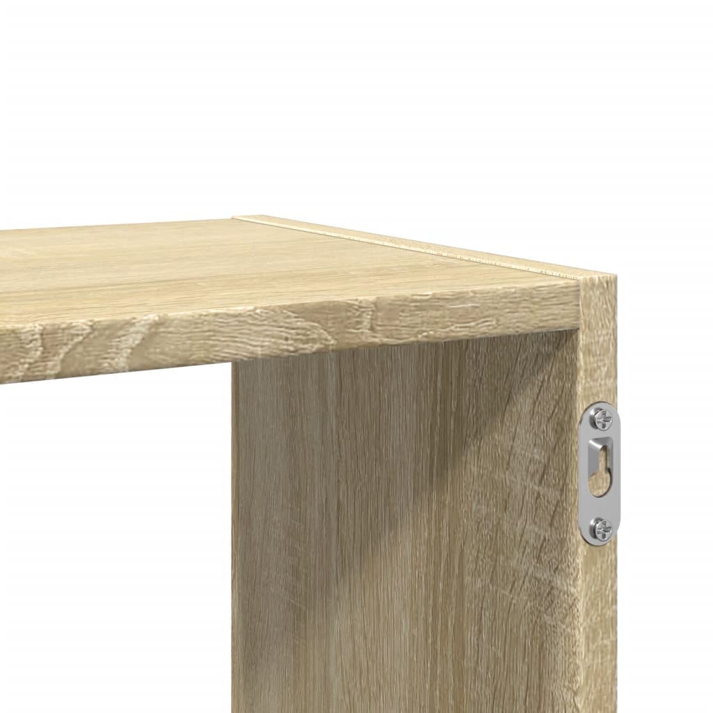 sonoma tölgy színű szerelt fa fali polc 100 x 25 x 50 cm