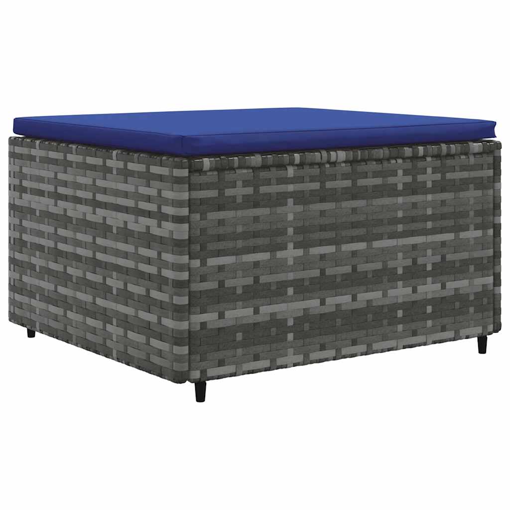 4 részes szürke polyrattan kerti ülőgarnitúra párnákkal