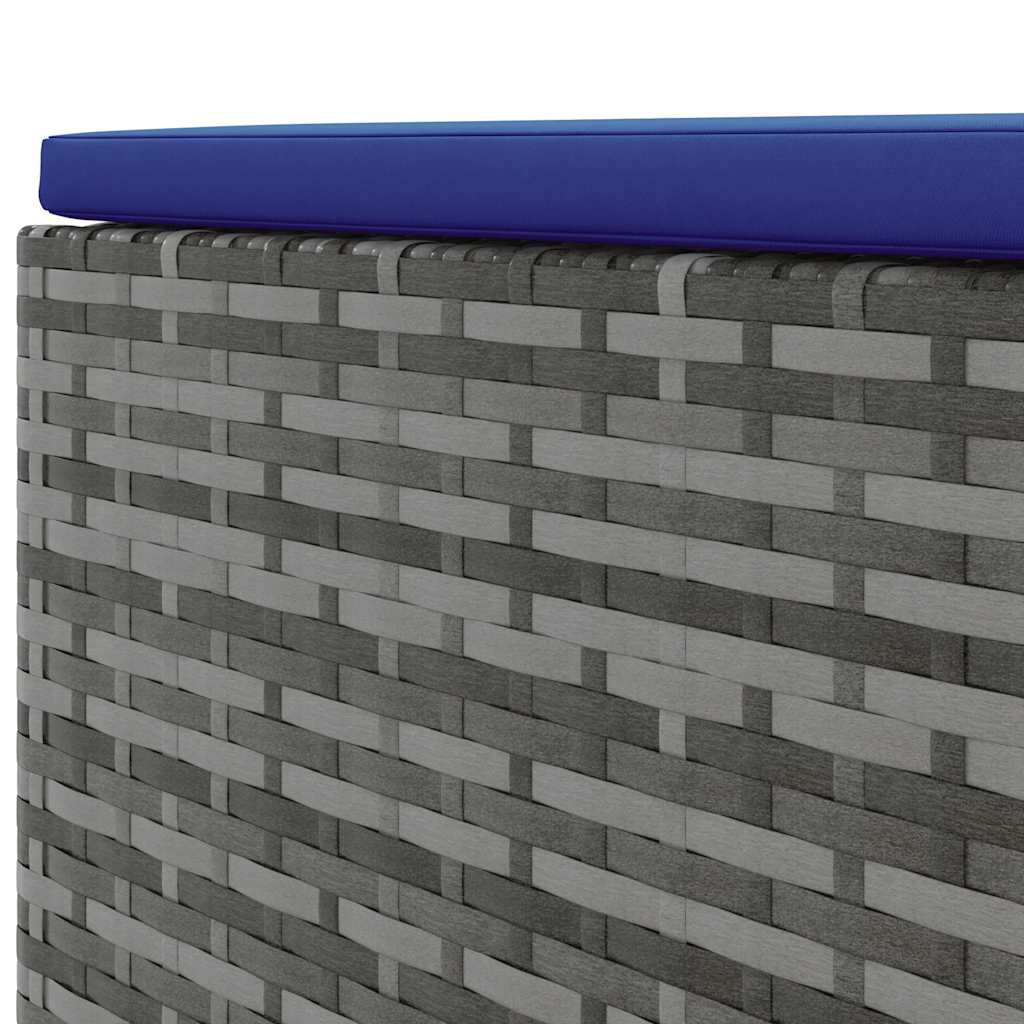 4 részes szürke polyrattan kerti ülőgarnitúra párnákkal