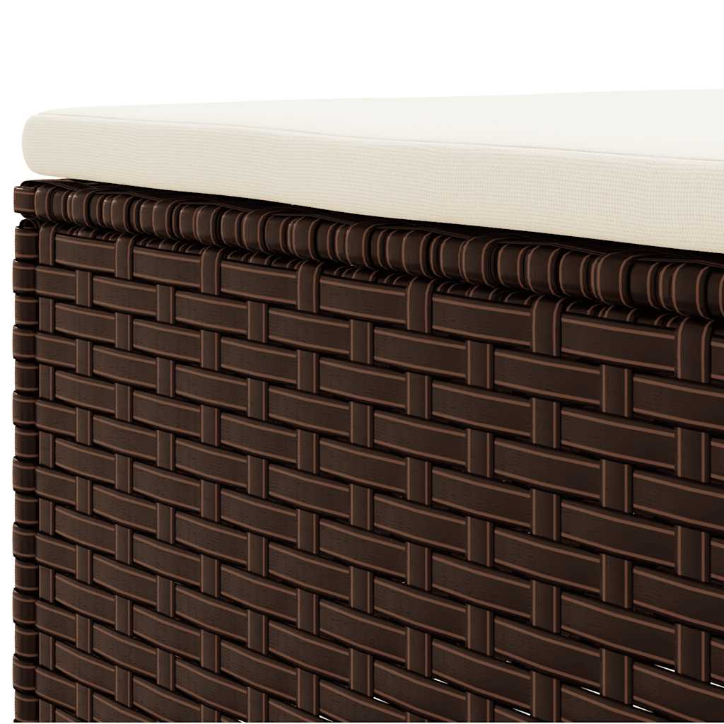 5 részes barna polyrattan kerti ülőgarnitúra párnákkal