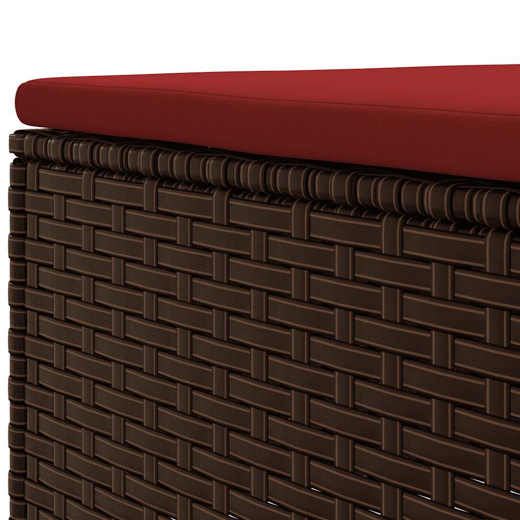 8 részes barna polyrattan kerti ülőgarnitúra párnákkal