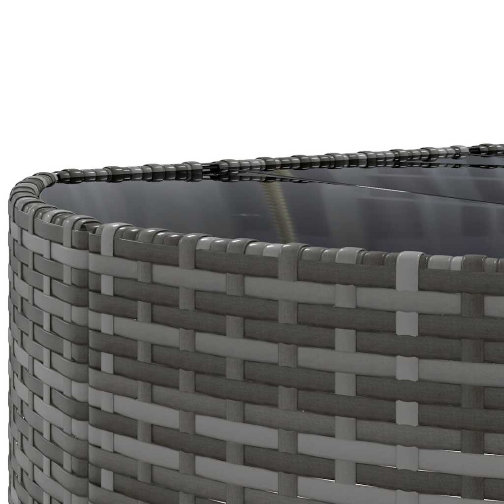 6 részes szürke polyrattan kerti ülőgarnitúra párnákkal