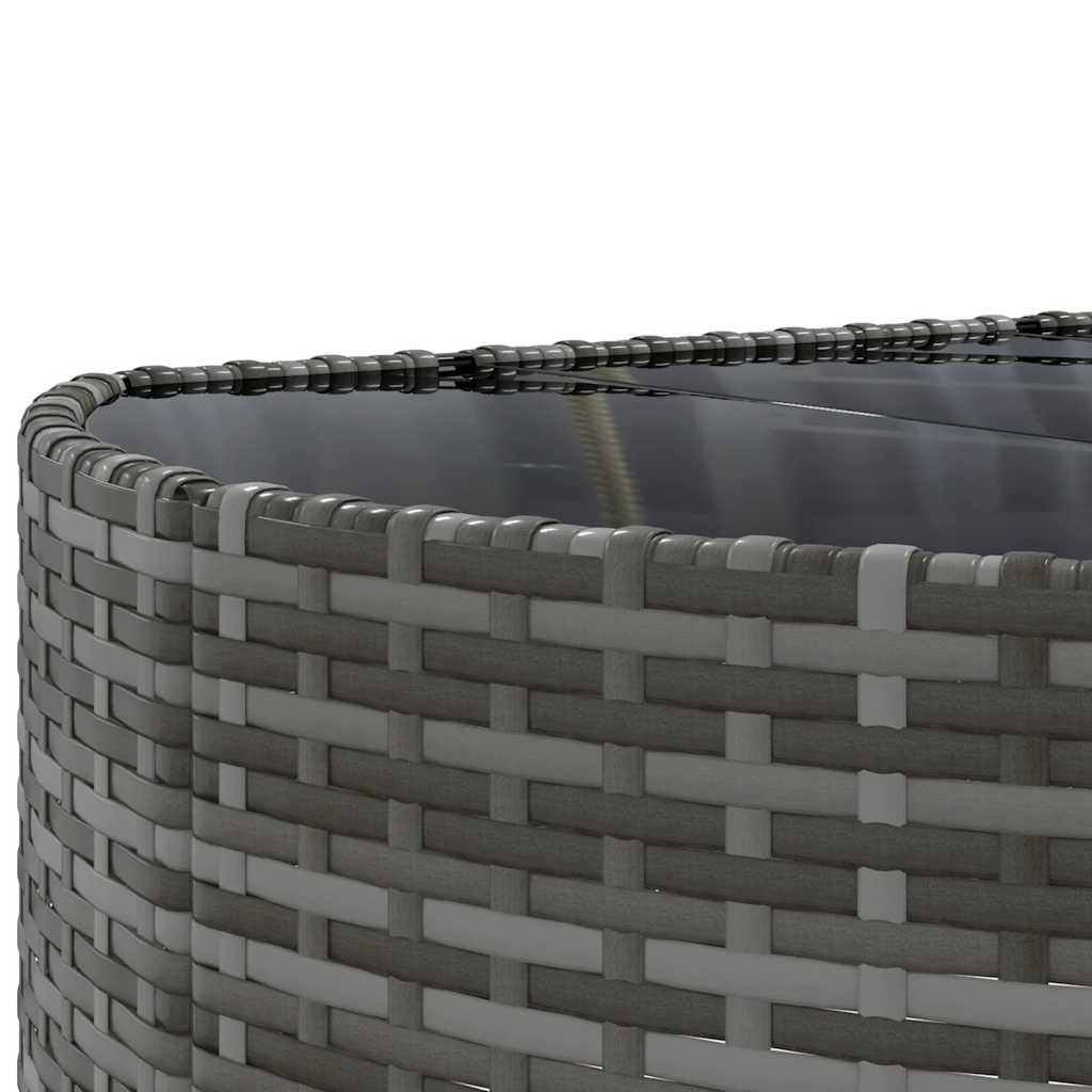 6 részes szürke polyrattan kerti ülőgarnitúra párnákkal