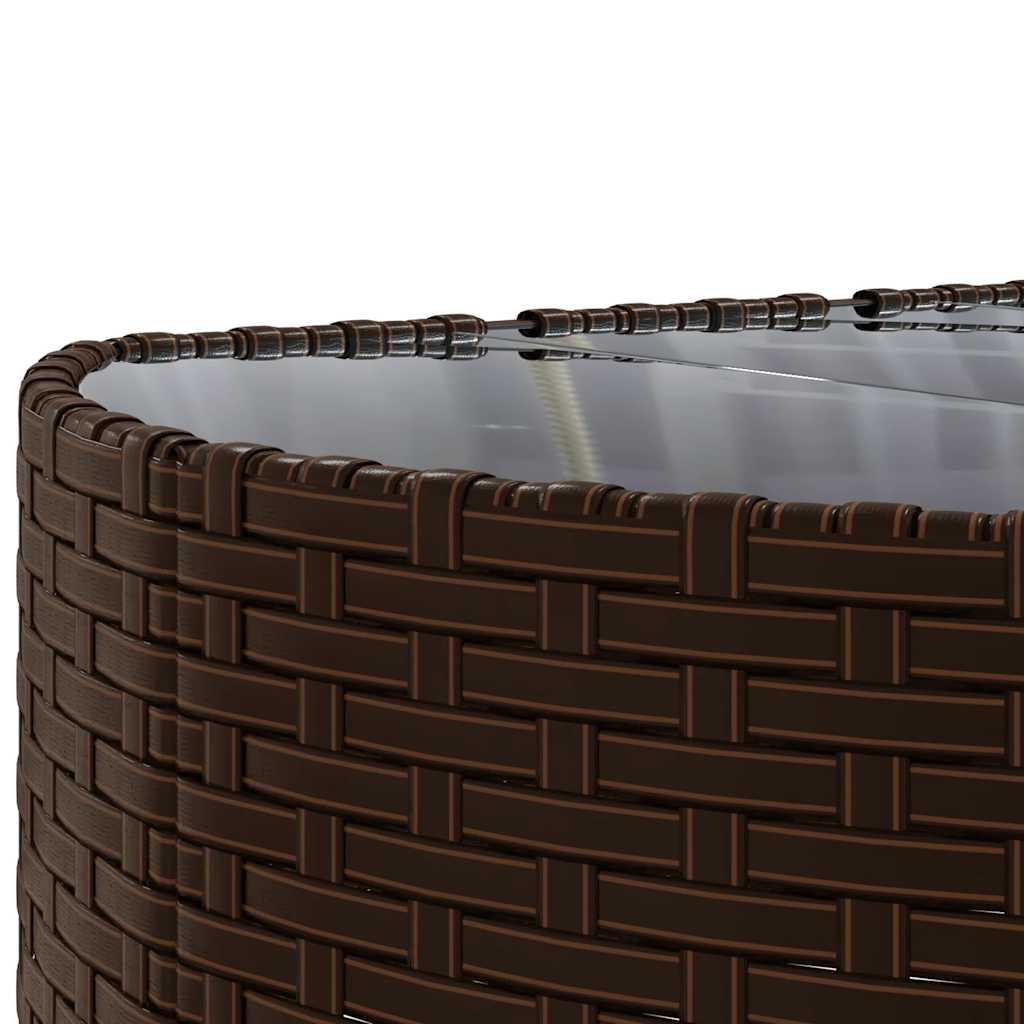 5 részes barna polyrattan kerti ülőgarnitúra párnával
