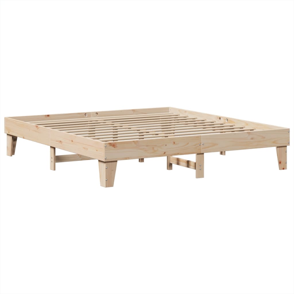 tömör fenyőfa ágy matrac nélkül 200 x 200 cm