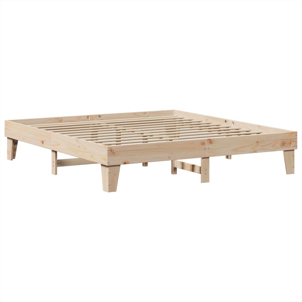 tömör fenyőfa ágy matrac nélkül 200 x 200 cm