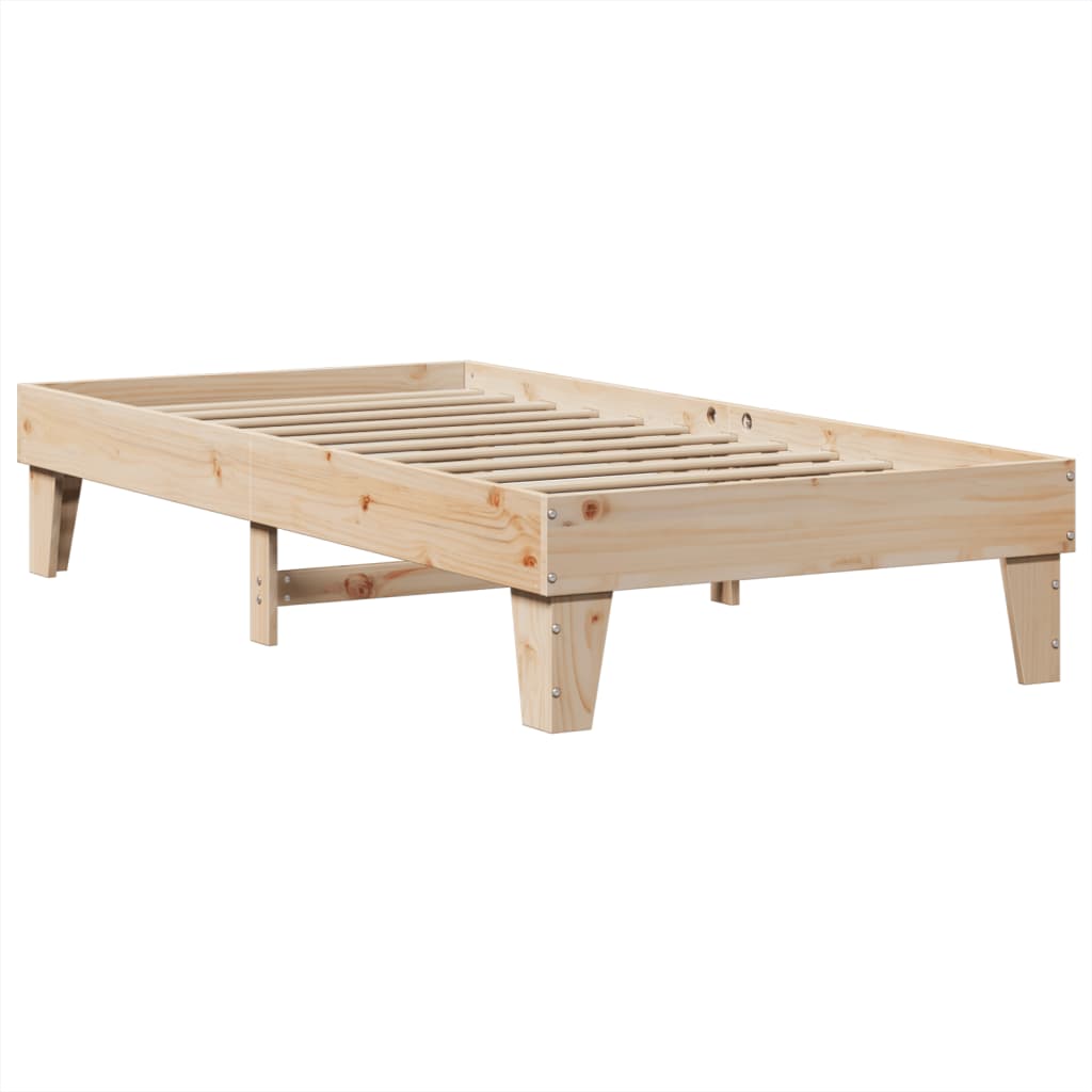tömör fenyőfa ágy matrac nélkül 100 x 200 cm