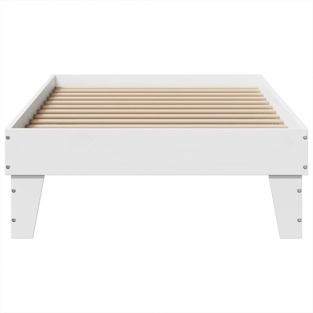fehér tömör fenyőfa ágy matrac nélkül 100 x 200 cm