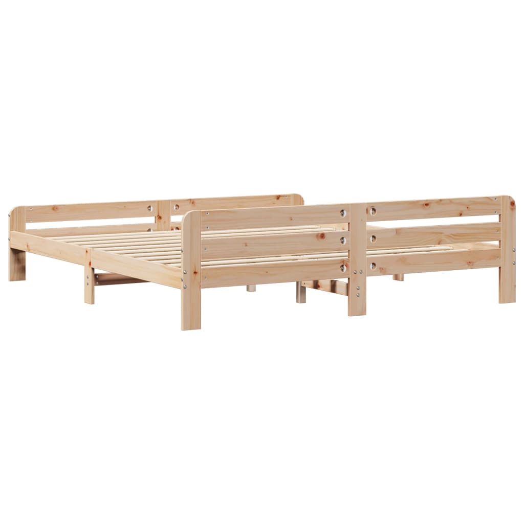 tömör fenyőfa ágy matrac nélkül 200 x 200 cm
