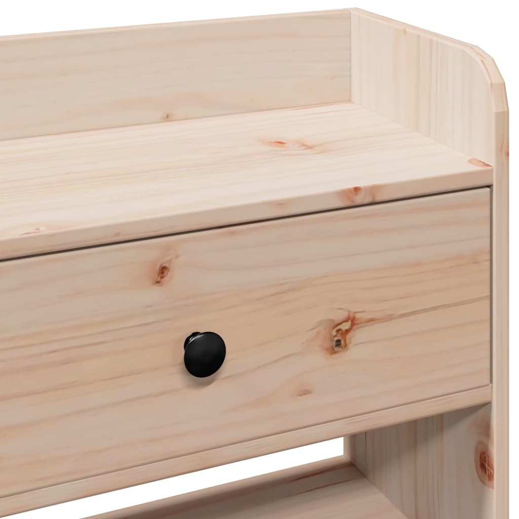 tömör fenyőfa fejtámla tárolóval 140 cm