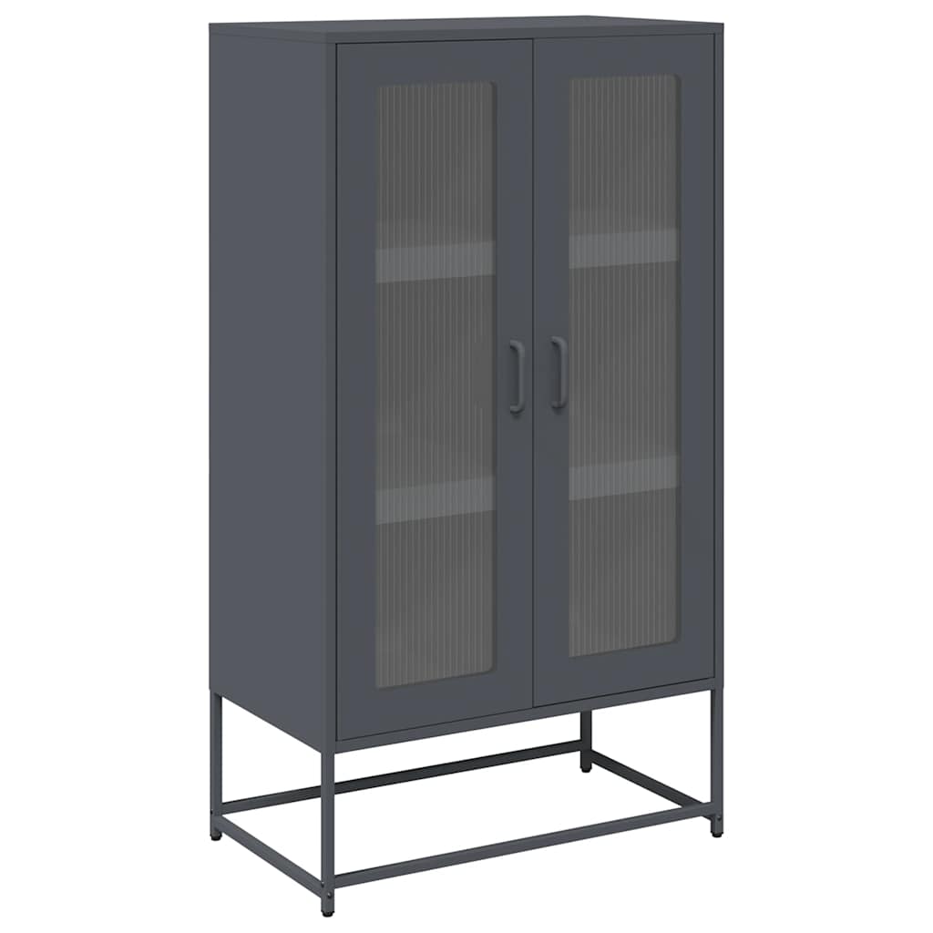 Highboard antracit 68x39x123 cm Acél