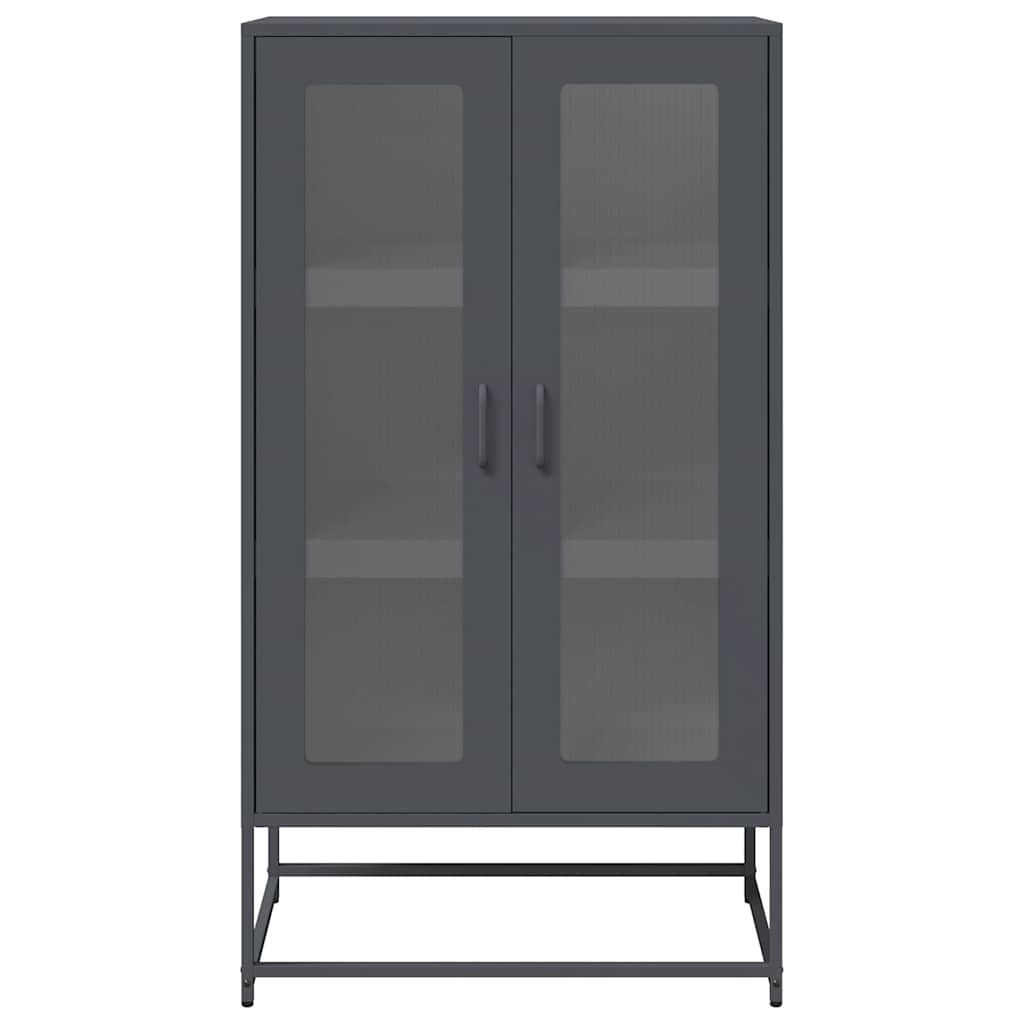 Highboard antracit 68x39x123 cm Acél