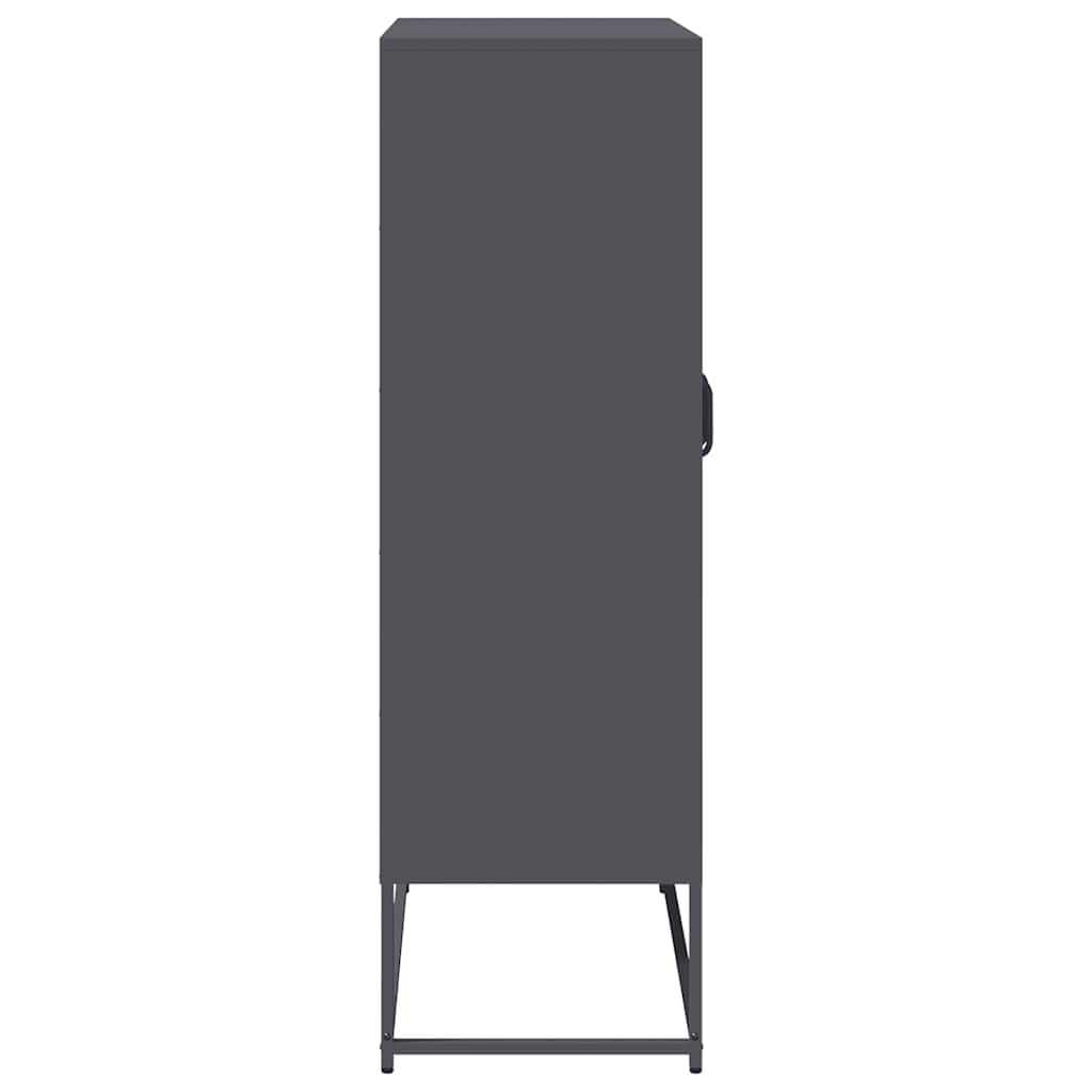Highboard antracit 68x39x123 cm Acél