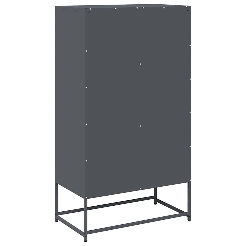 Highboard antracit 68x39x123 cm Acél