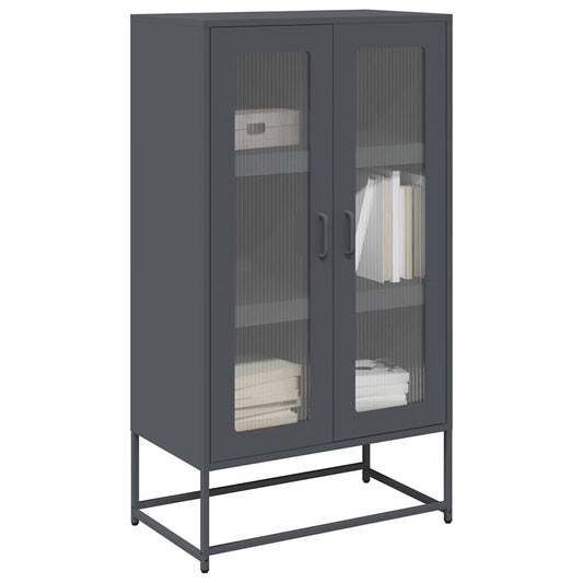 Highboard antracit 68x39x123 cm Acél
