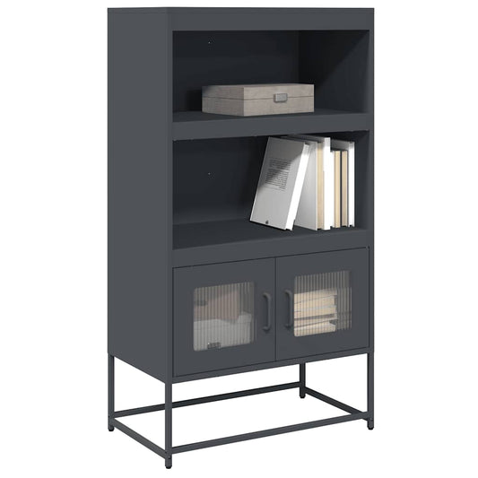 Highboard antracit 68x39x123 cm Acél