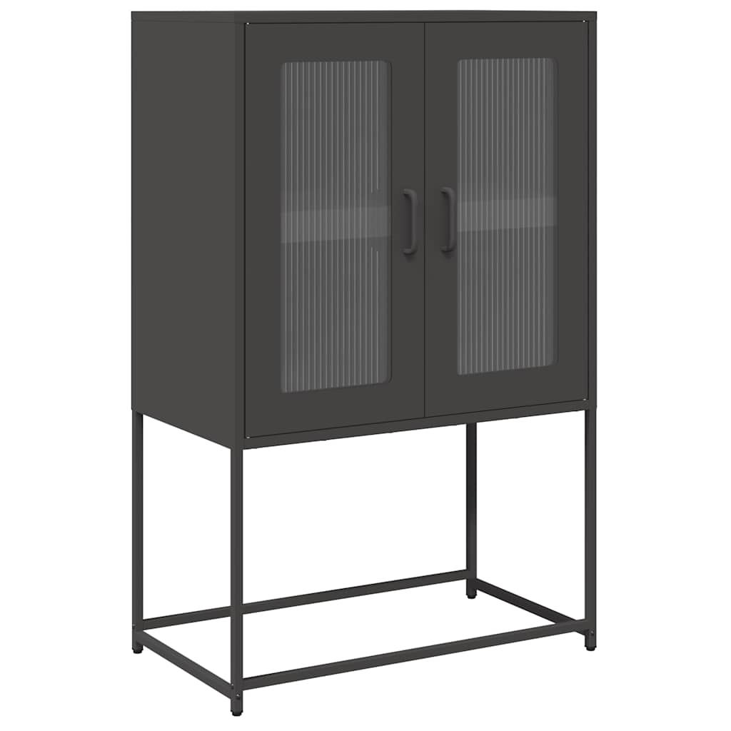 Magastábla Fekete 68x39x107 cm Acél