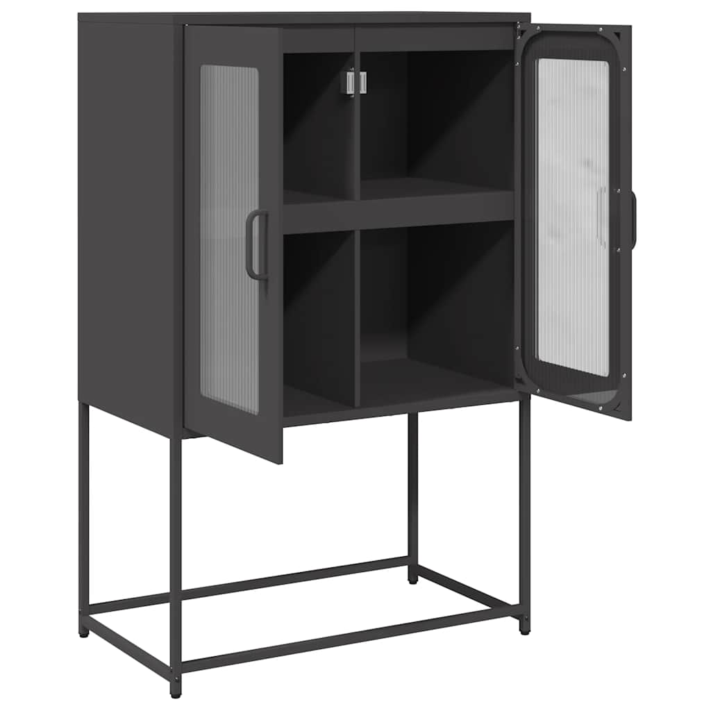 Magastábla Fekete 68x39x107 cm Acél