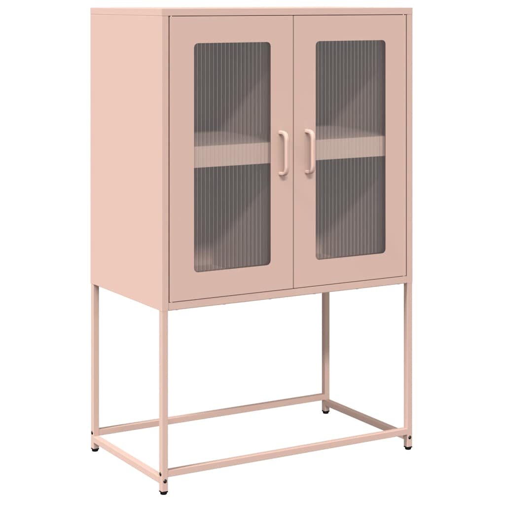 Highboard rózsaszín 68x39x107 cm Acél