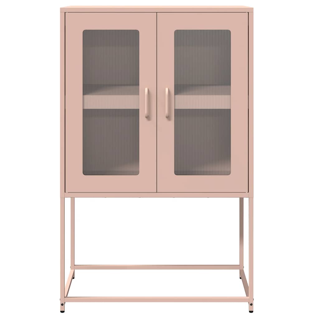 Highboard rózsaszín 68x39x107 cm Acél