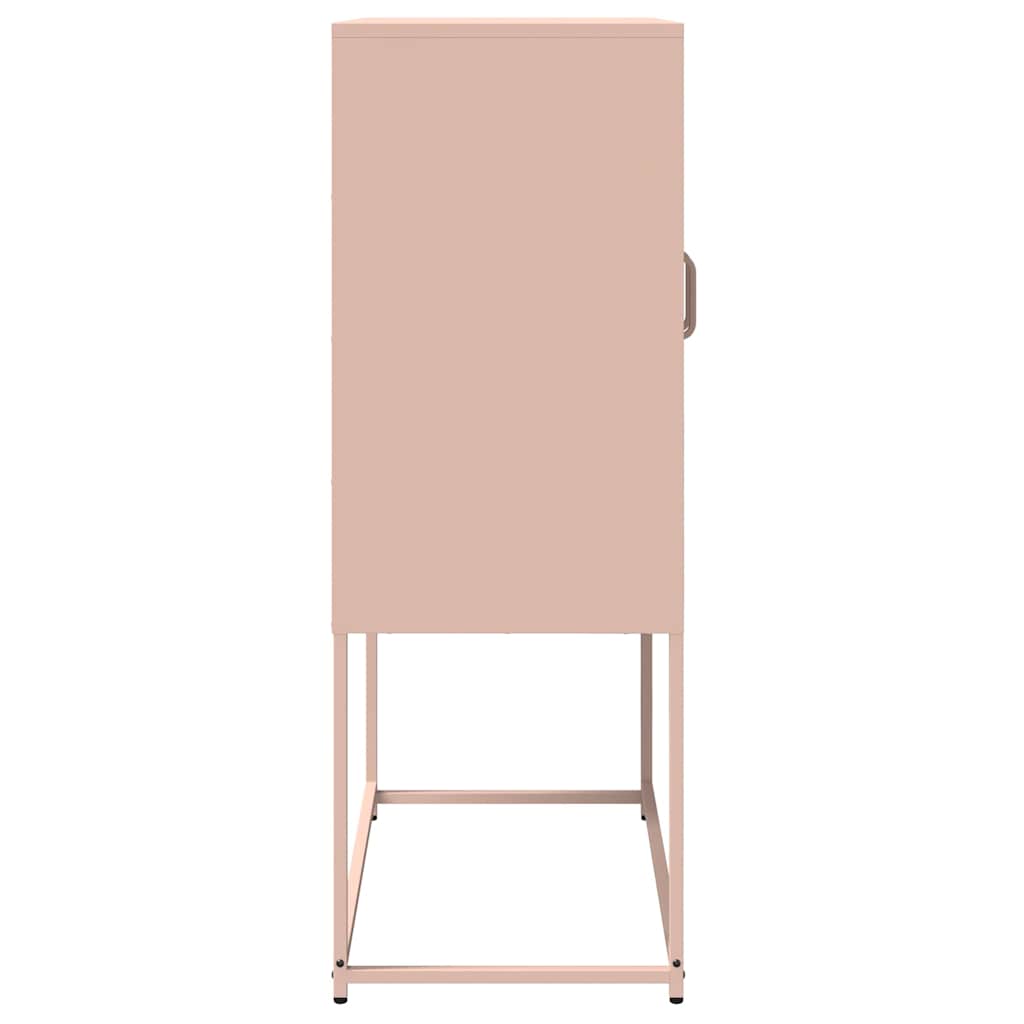 Highboard rózsaszín 68x39x107 cm Acél