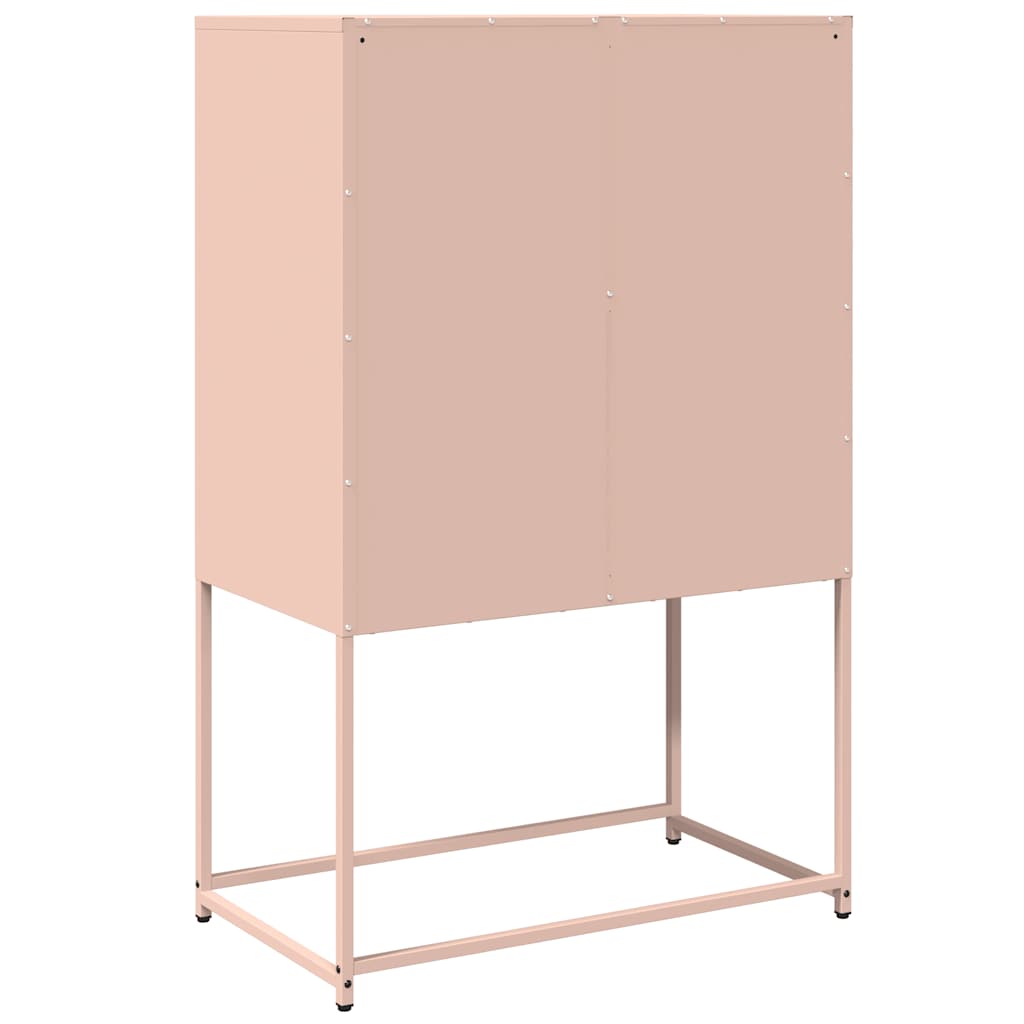 Highboard rózsaszín 68x39x107 cm Acél