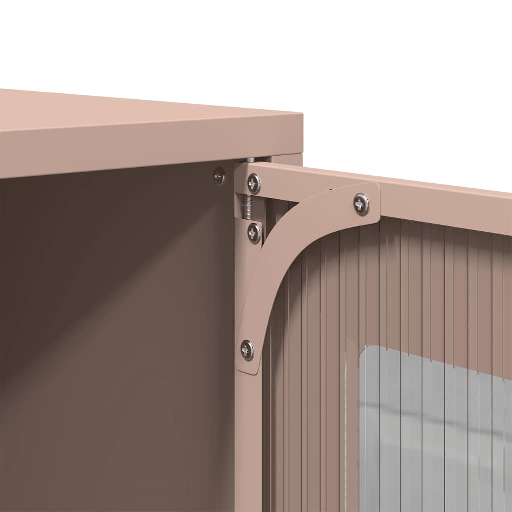 Highboard rózsaszín 68x39x107 cm Acél
