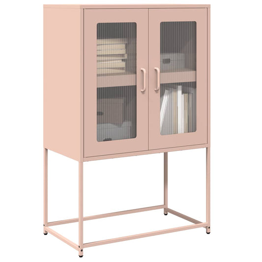 Highboard rózsaszín 68x39x107 cm Acél