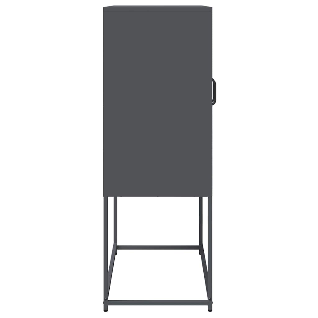 Highboard antracit 68x39x107 cm Acél