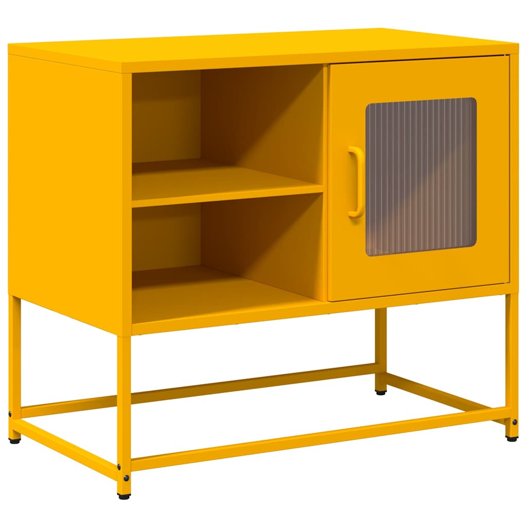mustársárga acél TV-szekrény 68 x 39 x 60,5 cm