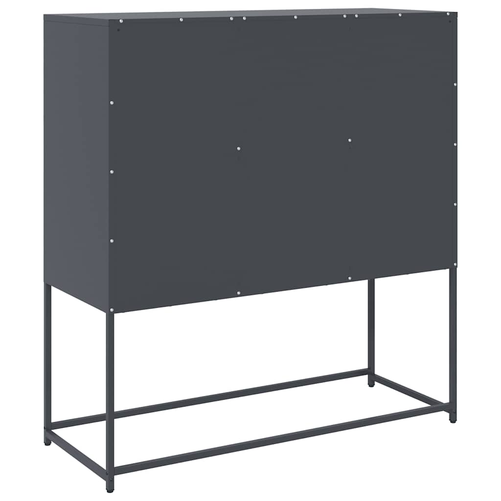 antracit hidegen hengerelt acél tálalószekrény 100,5x39x107 cm