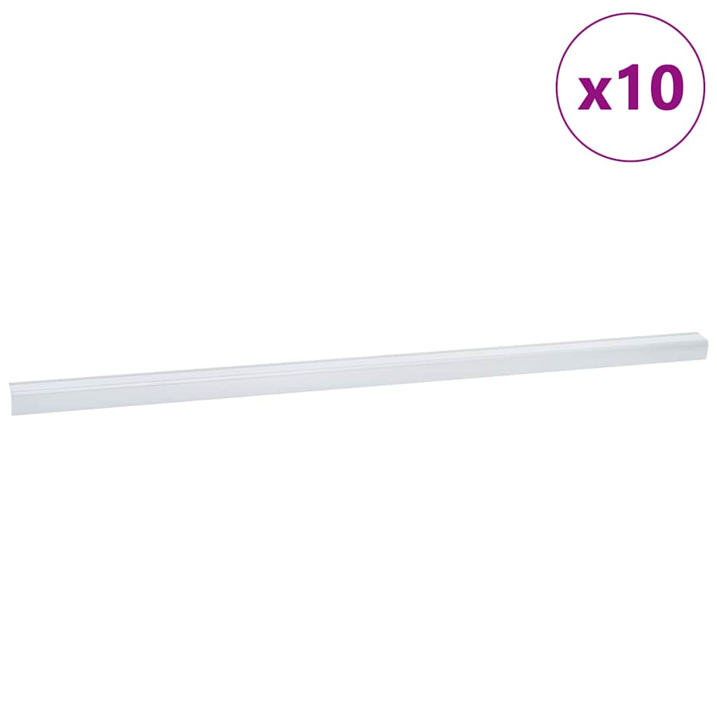 Lépcsőélvédők 10 pcs Ezüst 67 x 3 x 2 cm Alumínium
