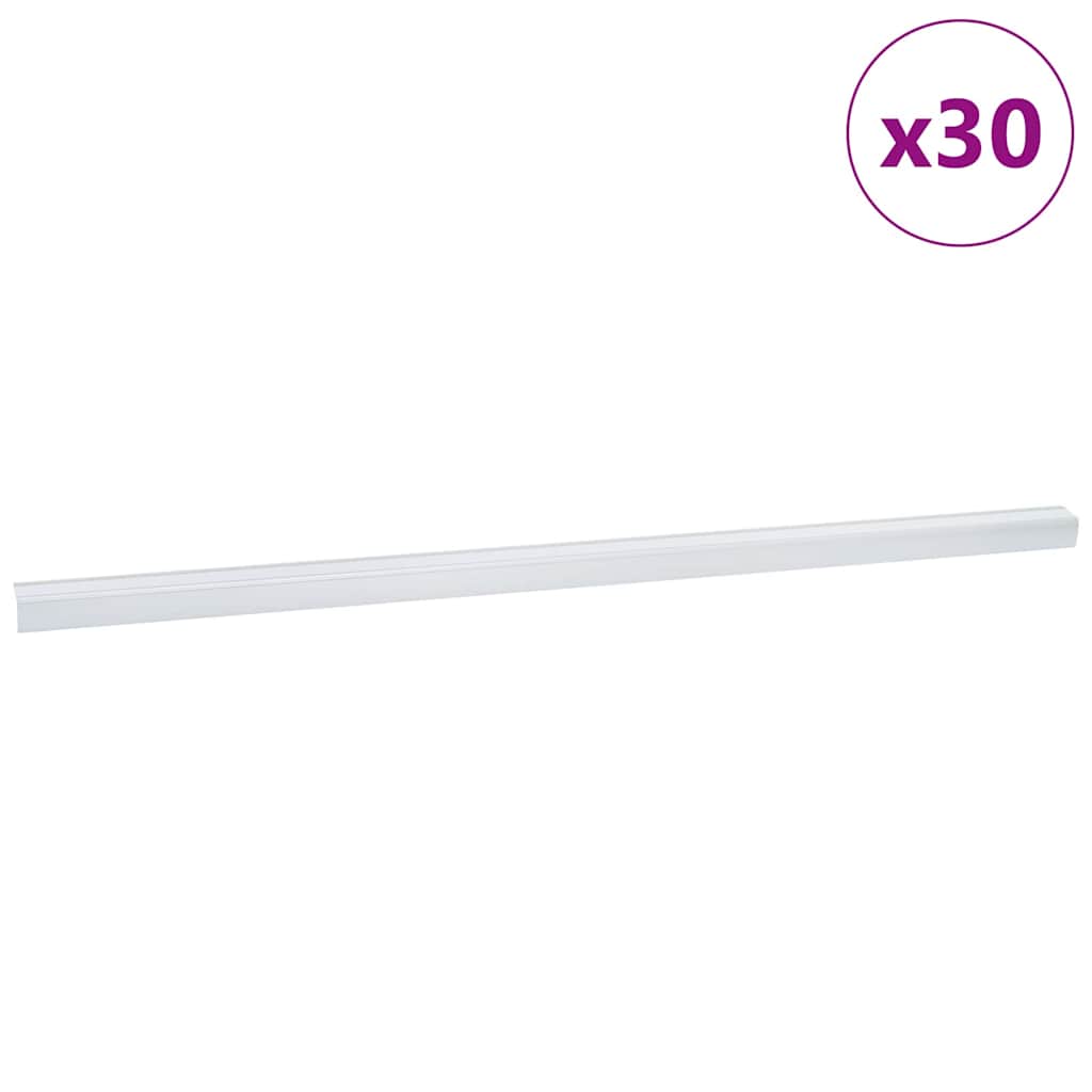 Lépcsőélvédők 30 pcs Ezüst 67 x 3 x 2 cm Alumínium