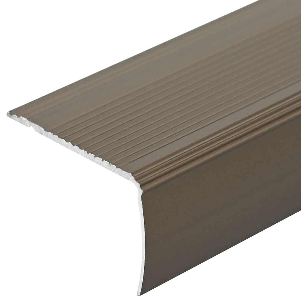 Lépcsőélvédők 30 pcs Barna 67 x 3 x 2 cm Alumínium