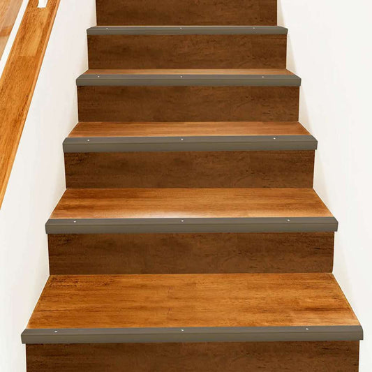 Lépcsőélvédők 30 pcs Barna 67 x 3 x 2 cm Alumínium