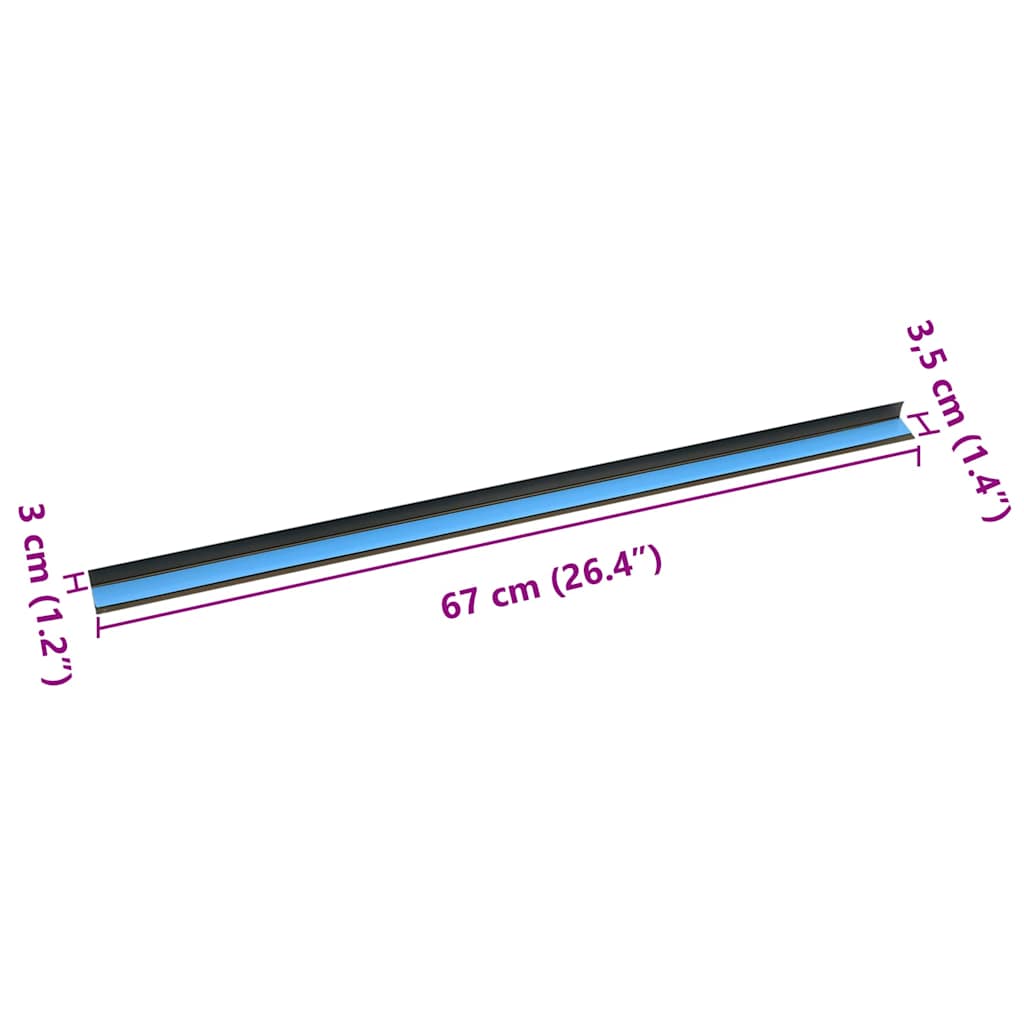 Lépcsőélvédők 30 pcs Barna 67 x 3.5 x 3 cm Alumínium