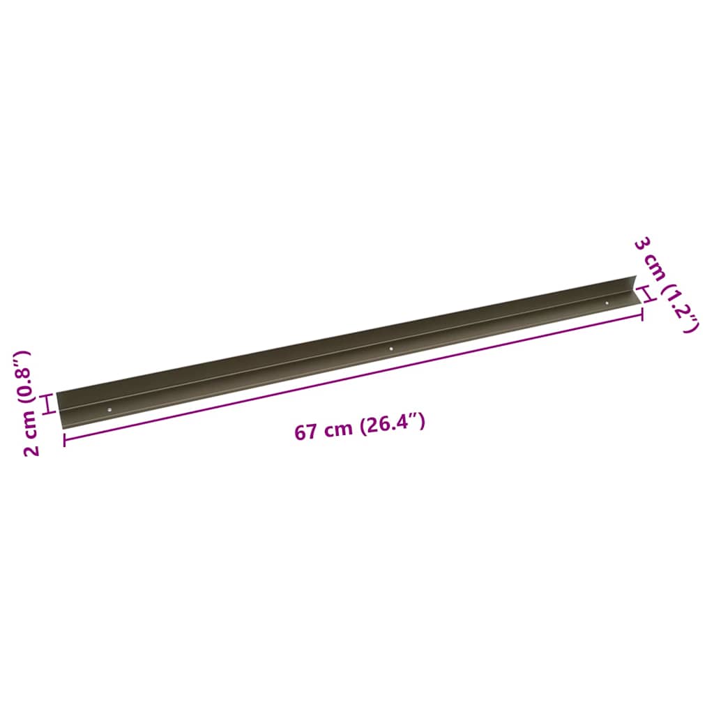 Lépcsőélvédők 30 pcs pezsgőszín 67 x 3 x 2 cm Alumínium