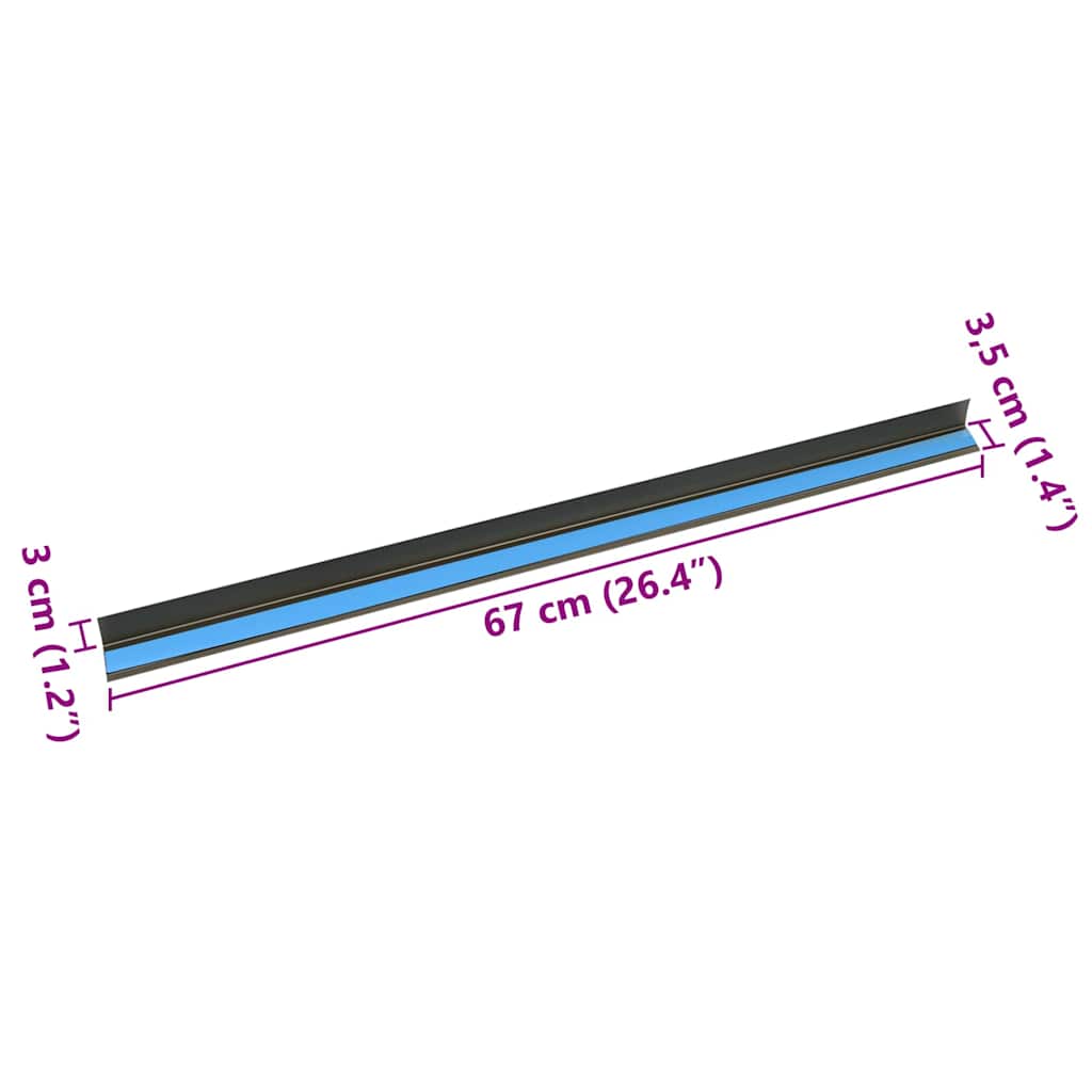Lépcsőélvédők 10 pcs pezsgőszín 67 x 3.5 x 3 cm Alumínium