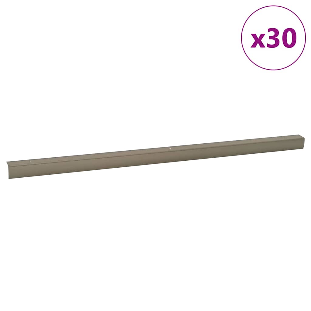 Lépcsőélvédők 30 pcs pezsgőszín 67 x 3.5 x 3 cm Alumínium