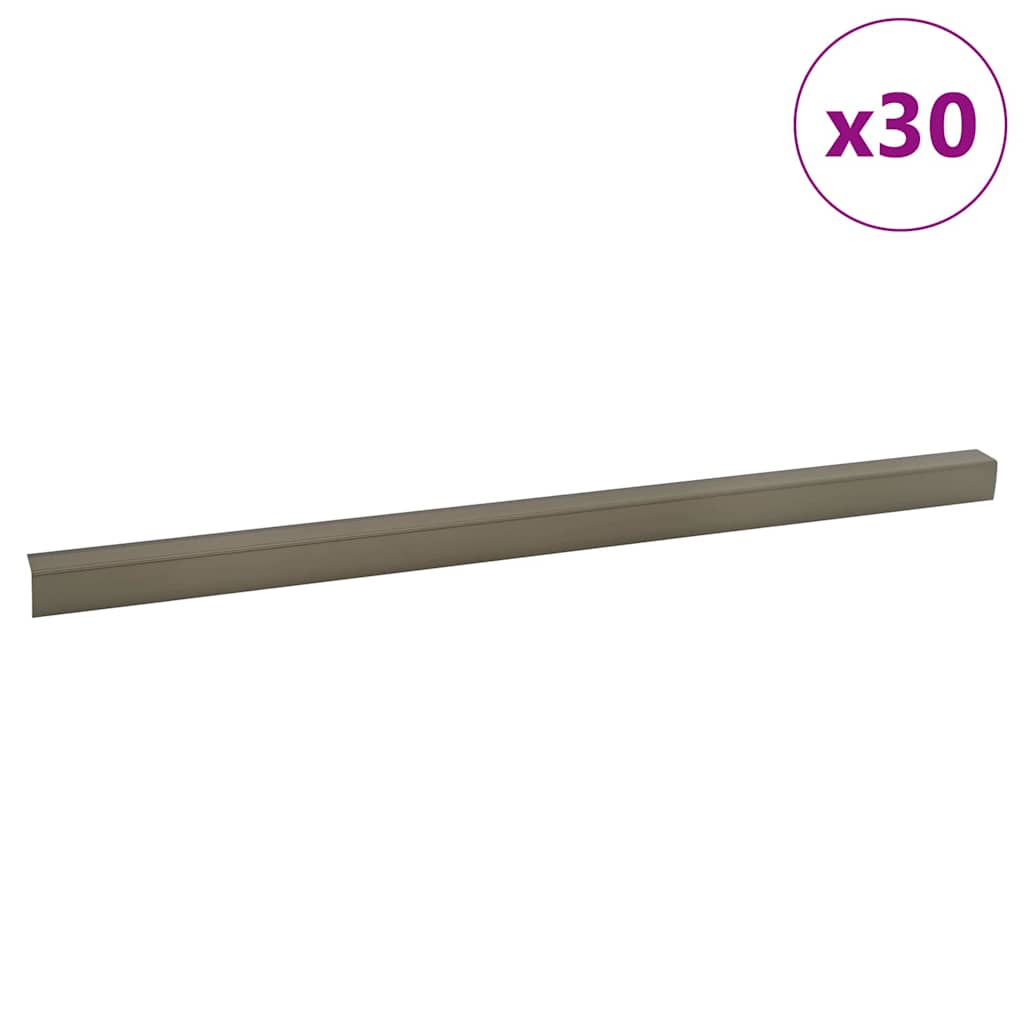 Lépcsőélvédők 30 pcs pezsgőszín 67 x 3.5 x 3 cm Alumínium