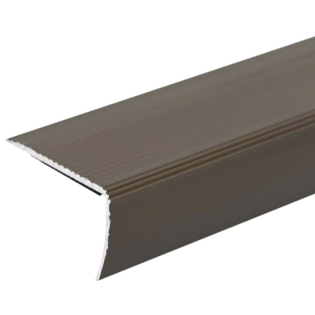 Lépcsőélvédők 10 pcs Barna 67 x 3 x 2 cm Alumínium