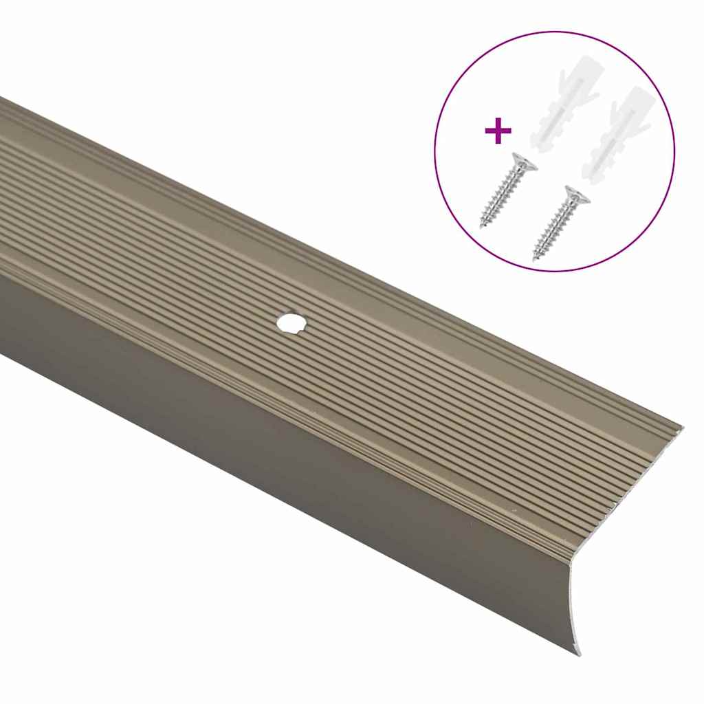 Lépcsőélvédők 10 pcs pezsgőszín 67 x 3 x 2 cm Alumínium