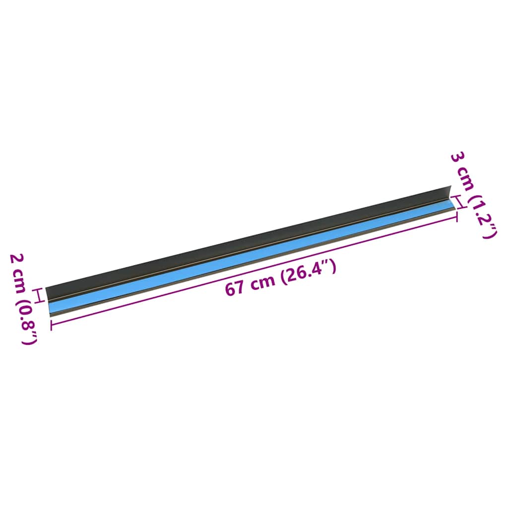 Lépcsőélvédők 10 pcs pezsgőszín 67 x 3 x 2 cm Alumínium