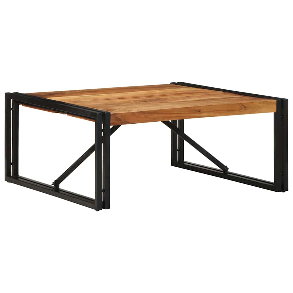 tömör akácfa dohányzóasztal 80x80x35 cm