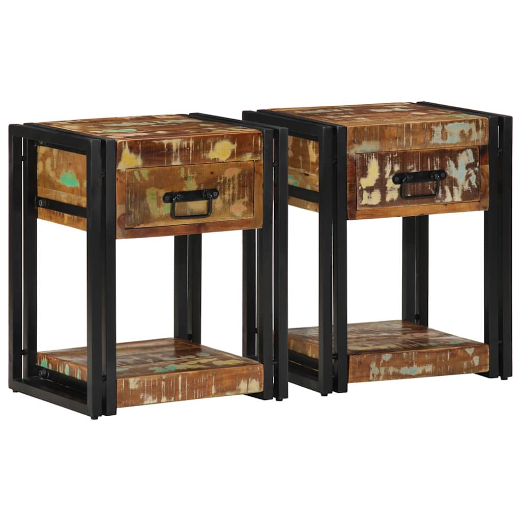 Éjjeliszekrény fiókkal 2 pcs Sokszínű 40 x 35 x 50 cm