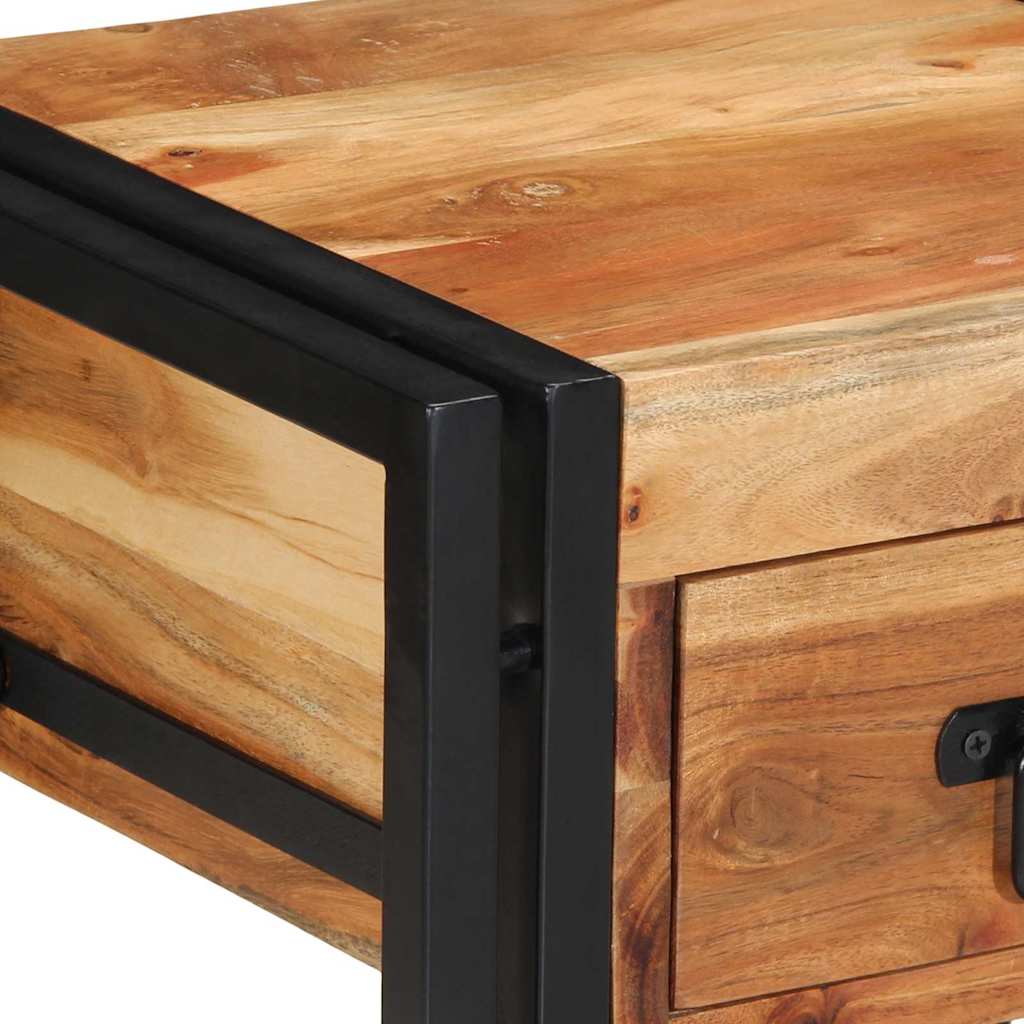 Éjjeliszekrény fiókkal 2 pcs Barna 40 x 35 x 50 cm Tömör Akácfa